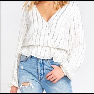 Show Me Your MuMu Sequin Top! Never Worn!